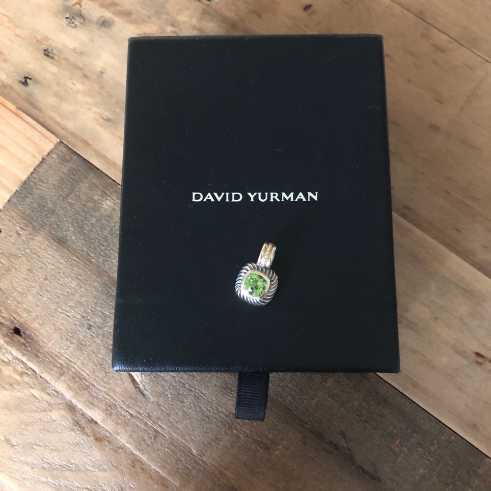 David Yurman Peridot Stone w/ Sterling & 14K Gold